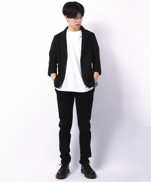 FUNALIVE（ファンアライブ）の「テーラード７分袖JKT&テーパードPT セットアップ（セットアップ・メンズ・チャコールグレー/ブラック/ネイビー/杢グレー・LL/L/M）」の7枚目の写真