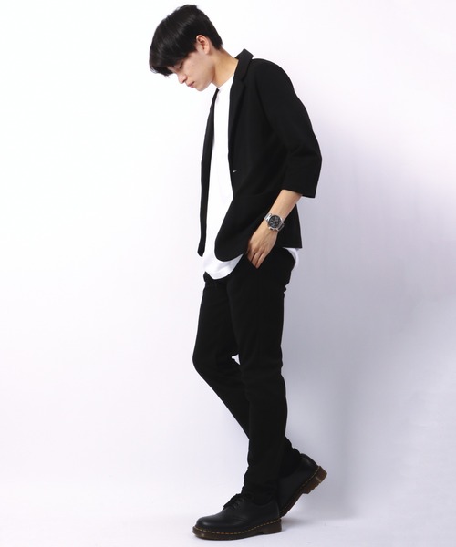 FUNALIVE（ファンアライブ）の「テーラード７分袖JKT&テーパードPT セットアップ（セットアップ・メンズ・チャコールグレー/ブラック/ネイビー/杢グレー・LL/L/M）」の9枚目の写真