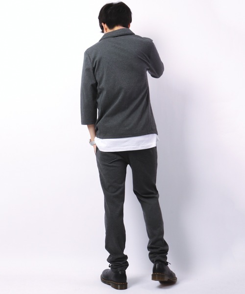 FUNALIVE（ファンアライブ）の「テーラード７分袖JKT&テーパードPT セットアップ（セットアップ・メンズ・チャコールグレー/ブラック/ネイビー/杢グレー・LL/L/M）」の16枚目の写真