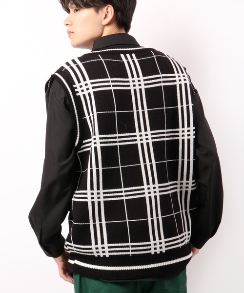 CIAO（チャオ）の「ciao ルーズチェックベスト（ベスト・メンズ・ホワイト/ブラック/ベージュ/ブラウン/グレー/サックスブルー/グリーン/ベージュ系その他・FREE）」の16枚目の写真