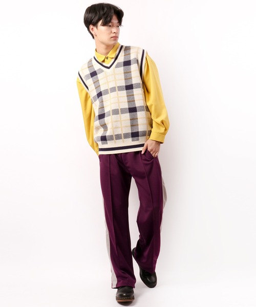 CIAO（チャオ）の「ciao ルーズチェックベスト（ベスト・メンズ・ホワイト/ブラック/ベージュ/ブラウン/グレー/サックスブルー/グリーン/ベージュ系その他・FREE）」の11枚目の写真