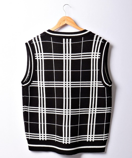 CIAO（チャオ）の「ciao ルーズチェックベスト（ベスト・メンズ・ホワイト/ブラック/ベージュ/ブラウン/グレー/サックスブルー/グリーン/ベージュ系その他・FREE）」の13枚目の写真