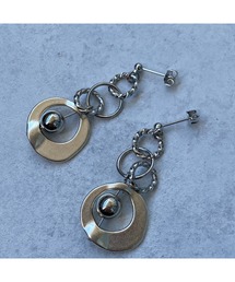 【-lensa-】シルバーチャームのおしゃれピアス(MA)