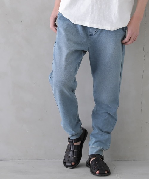 osharewalker（オシャレウォーカー）の「【廃盤】『デニムライクジョガーパンツ』（デニムパンツ・メンズ・ブルー/ネイビー/ブラック・L/M/XL）」の3枚目の写真