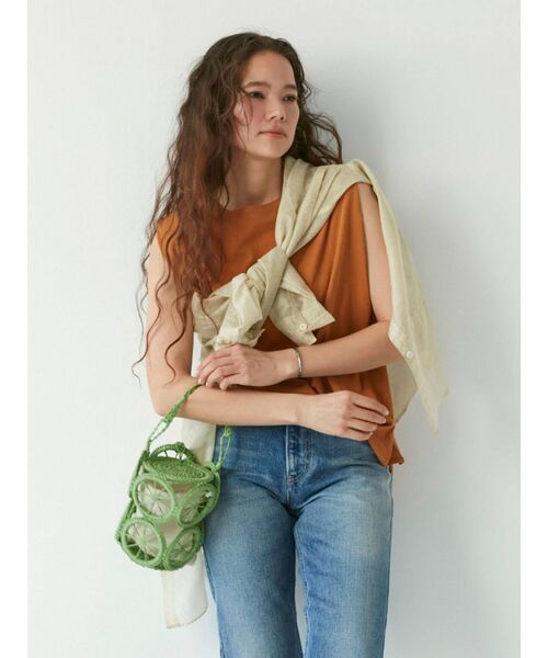 Ungrid（アングリッド）の「カラーモチーフカゴBAG（かごバッグ・レディース・オレンジ/グリーン・FREE）」の7枚目の写真