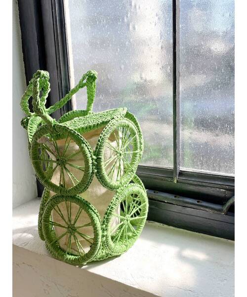 Ungrid（アングリッド）の「カラーモチーフカゴBAG（かごバッグ・レディース・オレンジ/グリーン・FREE）」の3枚目の写真