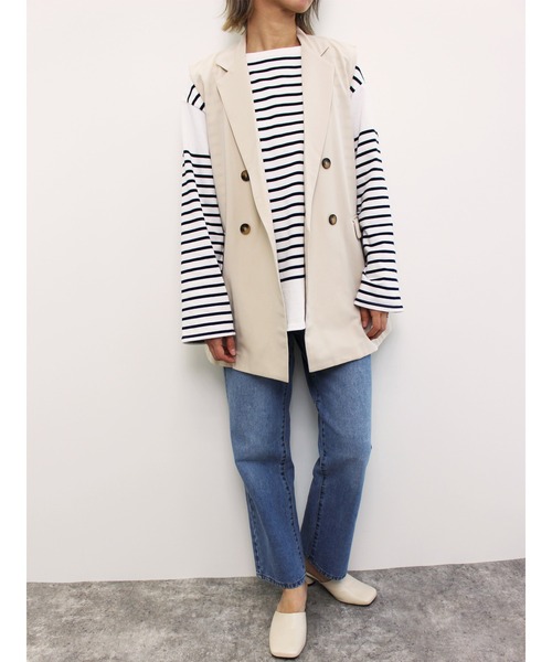 MLI'A(エムリア)の「ノースリジレ(ベスト・レディース・アイボリー/ブラック/ブラウン・M)」の21枚目の写真