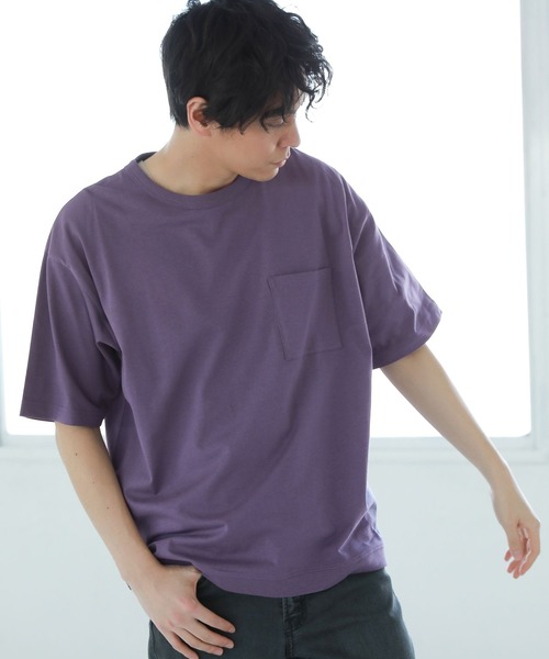 LAKOLE（ラコレ）の「ポケットTシャツ / 263667（Tシャツ/カットソー・メンズ・ホワイト/ライトグレー/ブラック/ベージュ/ブルー/パープル・SMALL/MEDIUM/LARGE/X-LARGE）」の6枚目の写真