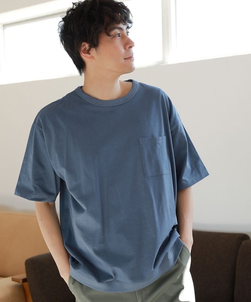 LAKOLE（ラコレ）の「ポケットTシャツ / 263667（Tシャツ/カットソー・メンズ・ホワイト/ライトグレー/ブラック/ベージュ/ブルー/パープル・SMALL/MEDIUM/LARGE/X-LARGE）」の5枚目の写真