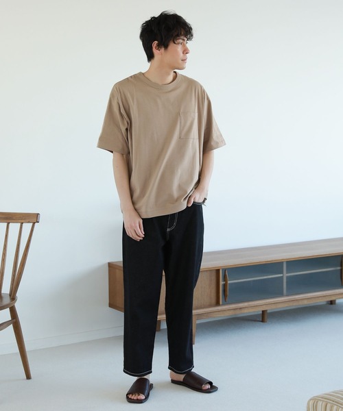 LAKOLE（ラコレ）の「ポケットTシャツ / 263667（Tシャツ/カットソー・メンズ・ホワイト/ライトグレー/ブラック/ベージュ/ブルー/パープル・SMALL/MEDIUM/LARGE/X-LARGE）」の8枚目の写真