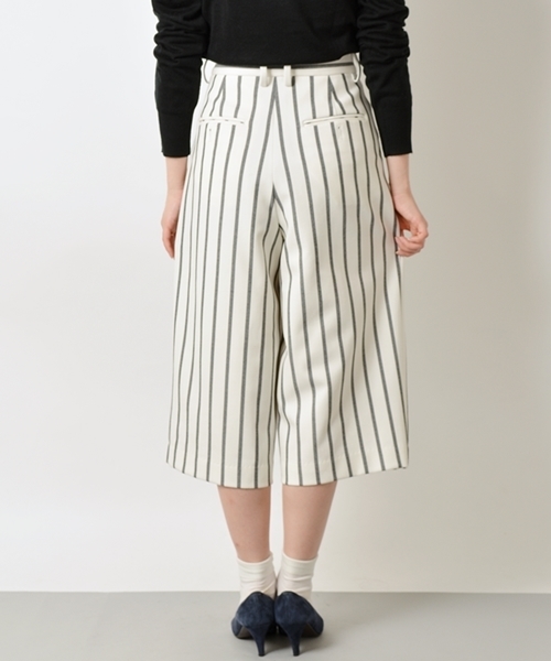 SHIPS for women（シップスフォーウィメン）の「★★【CLASSY.3月号掲載】ストライプ キュロット◇（その他パンツ・レディース・ホワイト・38/36）」の4枚目の写真