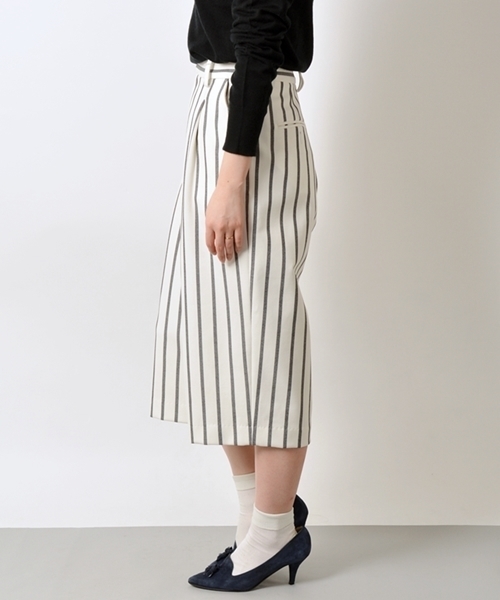 SHIPS for women（シップスフォーウィメン）の「★★【CLASSY.3月号掲載】ストライプ キュロット◇（その他パンツ・レディース・ホワイト・38/36）」の7枚目の写真