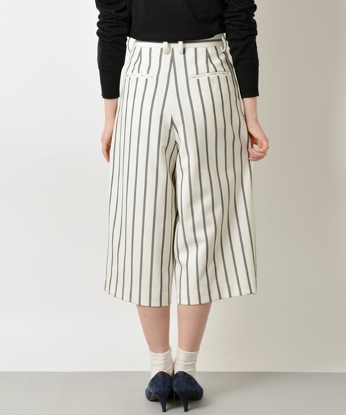 SHIPS for women（シップスフォーウィメン）の「★★【CLASSY.3月号掲載】ストライプ キュロット◇（その他パンツ・レディース・ホワイト・38/36）」の6枚目の写真