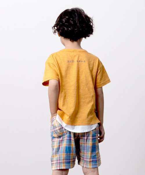 DILASH(ディラッシュ)の「先染めチェックダブルガーゼハーフパンツ(その他パンツ・キッズ・オレンジ/パープル/ベージュ・130/110/120/80/90/100/140)」の6枚目の写真