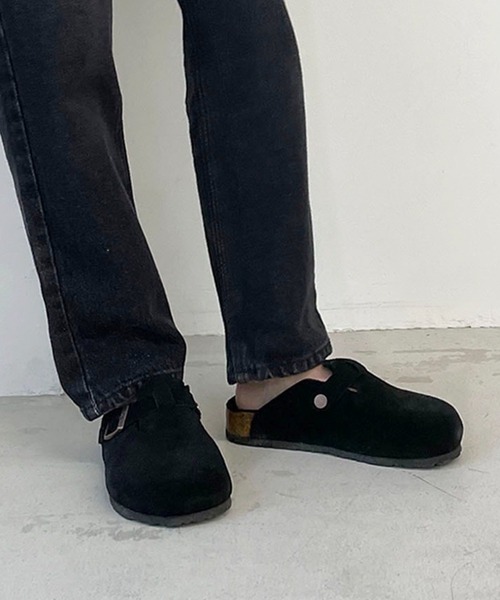 CANAL JEAN(キャナルジーン)の「El mar ベルト付きスウェードスリッポン(スリッポン・レディース・ブラック/ブラウン・SMALL/MEDIUM)」の3枚目の写真