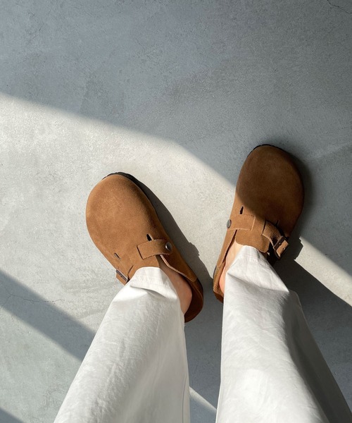 CANAL JEAN(キャナルジーン)の「El mar ベルト付きスウェードスリッポン(スリッポン・レディース・ブラック/ブラウン・SMALL/MEDIUM)」の6枚目の写真