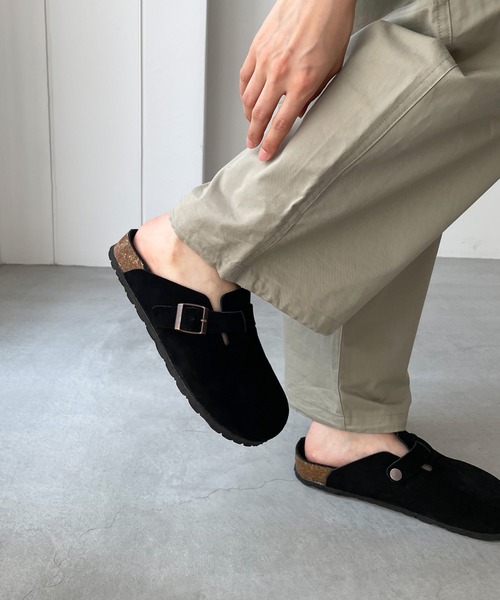 CANAL JEAN(キャナルジーン)の「El mar ベルト付きスウェードスリッポン(スリッポン・レディース・ブラック/ブラウン・SMALL/MEDIUM)」の4枚目の写真