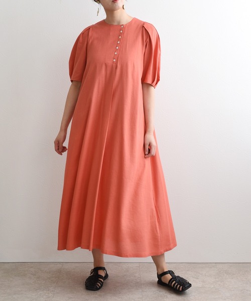 ワンピース Lhelbie レルビエ のワンピース ボリュームスリーブリネンワンピース v を購入できます Lhelbie ワンピース ドレス ボリュームスリーブリネンワンピース ワンピース Lhelbie レルビエ のファッション 千葉激安