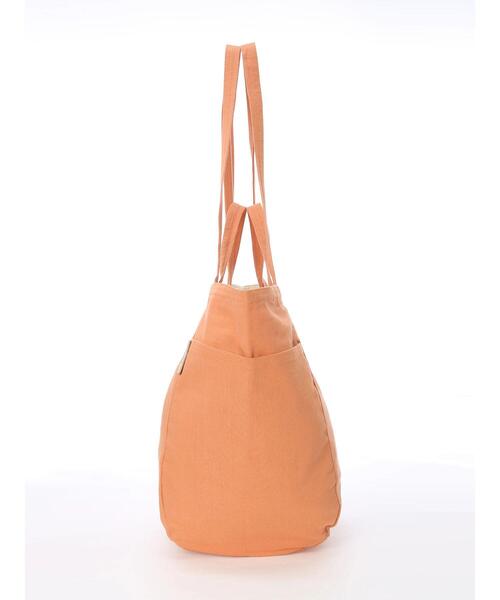 Samansa Mos2 blue（サマンサモスモスブルー）の「サイドポケットトートバッグ（ハンドバッグ・レディース・イエロー/オレンジ/キナリ・ﾌﾘ-）」の8枚目の写真