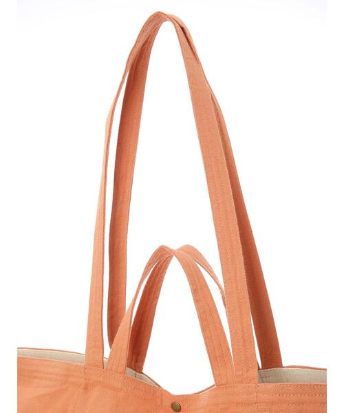 Samansa Mos2 blue（サマンサモスモスブルー）の「サイドポケットトートバッグ（ハンドバッグ・レディース・イエロー/オレンジ/キナリ・ﾌﾘ-）」の7枚目の写真