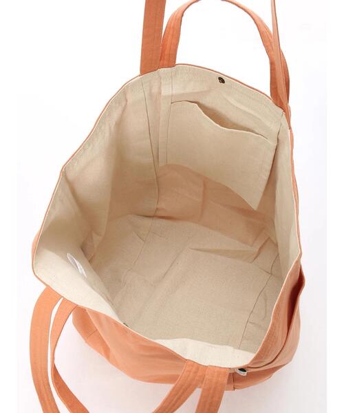 Samansa Mos2 blue（サマンサモスモスブルー）の「サイドポケットトートバッグ（ハンドバッグ・レディース・イエロー/オレンジ/キナリ・ﾌﾘ-）」の4枚目の写真