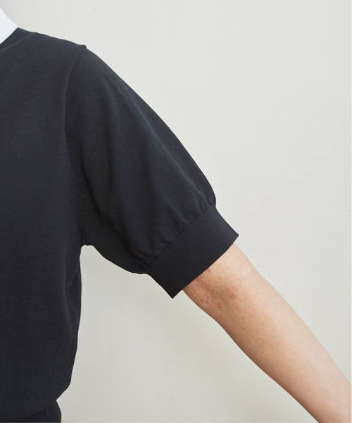 CHILD WOMAN（チャイルドウーマン）の「ICE COTTON ニットポロ（ポロシャツ・レディース・ブラック/レッド/グリーン/ダークブラウン/パープル/ピンク/アイボリー・FREE）」の8枚目の写真