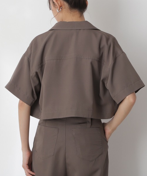 N.(N. Natural Beauty Basic)(エヌエヌナチュラルビューティーベーシック)の「◆ショートシャツ(シャツ/ブラウス・レディース・レッド/モカ・MEDIUM)」の5枚目の写真