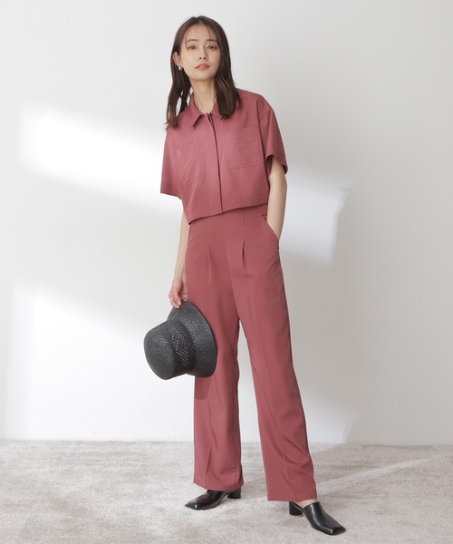 N.(N. Natural Beauty Basic)(エヌエヌナチュラルビューティーベーシック)の「◆ショートシャツ(シャツ/ブラウス・レディース・レッド/モカ・MEDIUM)」の8枚目の写真