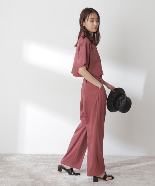 N.(N. Natural Beauty Basic)(エヌエヌナチュラルビューティーベーシック)の「◆ショートシャツ(シャツ/ブラウス・レディース・レッド/モカ・MEDIUM)」の9枚目の写真