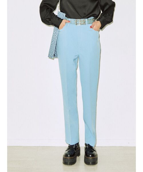 jouetie(ジュエティ)の「センタープレスベーシックスラックス(スラックス・レディース・ブラック/パープル/レッド/ピンク/ブルー・MEDIUM)」の3枚目の写真