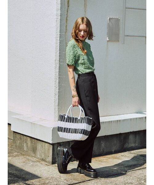 jouetie(ジュエティ)の「センタープレスベーシックスラックス(スラックス・レディース・ブラック/パープル/レッド/ピンク/ブルー・MEDIUM)」の6枚目の写真