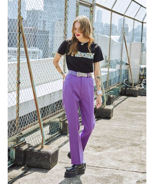 jouetie(ジュエティ)の「センタープレスベーシックスラックス(スラックス・レディース・ブラック/パープル/レッド/ピンク/ブルー・MEDIUM)」の18枚目の写真