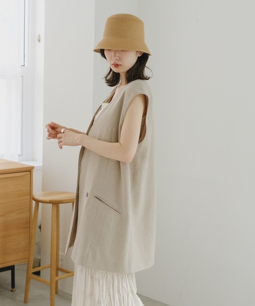 Kastane（カスタネ）の「ペーパーHAT（ハット・レディース・ブラック/ベージュ・FREE）」の4枚目の写真