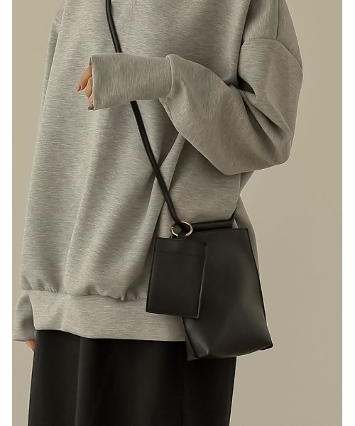 Re:EDIT（リエディ）の「ミニマムショルダーバッグ（ショルダーバッグ・レディース・キャメル/アイボリー/ブラック/ブルー/グリーン/モカ/ライトグレー・FREE）」の3枚目の写真