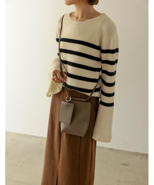 Re:EDIT（リエディ）の「ミニマムショルダーバッグ（ショルダーバッグ・レディース・キャメル/アイボリー/ブラック/ブルー/グリーン/モカ/ライトグレー・FREE）」の15枚目の写真