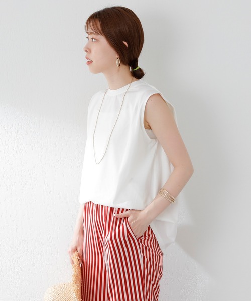 SHENERY（シーナリー）の「シルケットタックカットソー（Tシャツ/カットソー・レディース・グレー系その他/オフホワイト/イエロー・FREE）」の16枚目の写真