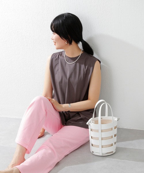 SHENERY（シーナリー）の「シルケットタックカットソー（Tシャツ/カットソー・レディース・グレー系その他/オフホワイト/イエロー・FREE）」の13枚目の写真