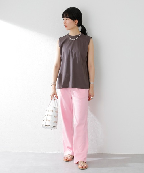 SHENERY（シーナリー）の「シルケットタックカットソー（Tシャツ/カットソー・レディース・グレー系その他/オフホワイト/イエロー・FREE）」の9枚目の写真