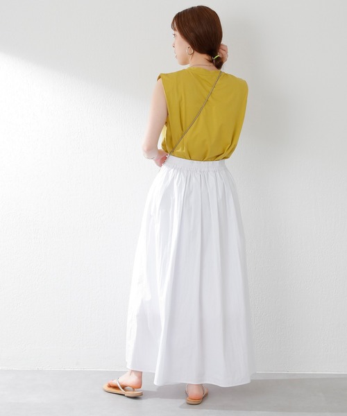 SHENERY（シーナリー）の「シルケットタックカットソー（Tシャツ/カットソー・レディース・グレー系その他/オフホワイト/イエロー・FREE）」の19枚目の写真