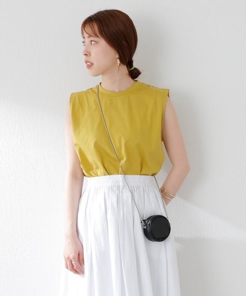 SHENERY（シーナリー）の「シルケットタックカットソー（Tシャツ/カットソー・レディース・グレー系その他/オフホワイト/イエロー・FREE）」の18枚目の写真