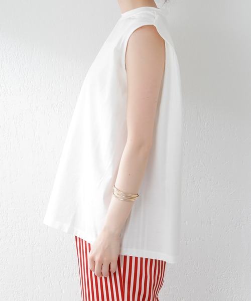 SHENERY（シーナリー）の「シルケットタックカットソー（Tシャツ/カットソー・レディース・グレー系その他/オフホワイト/イエロー・FREE）」の11枚目の写真