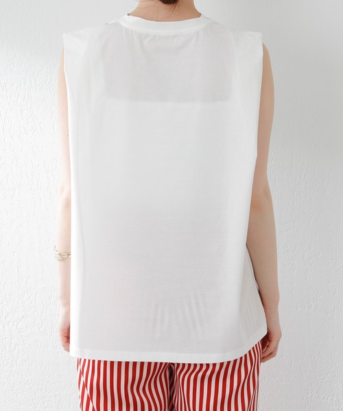 SHENERY（シーナリー）の「シルケットタックカットソー（Tシャツ/カットソー・レディース・グレー系その他/オフホワイト/イエロー・FREE）」の7枚目の写真