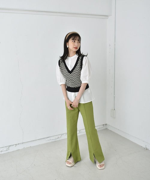RETRO GIRL(レトロガール)の「アソート柄ニットビスチェ(ニット/セーター・レディース・グリーン系その他/イエロー系その他/ブラック/ホワイト系その他・FREE)」の7枚目の写真