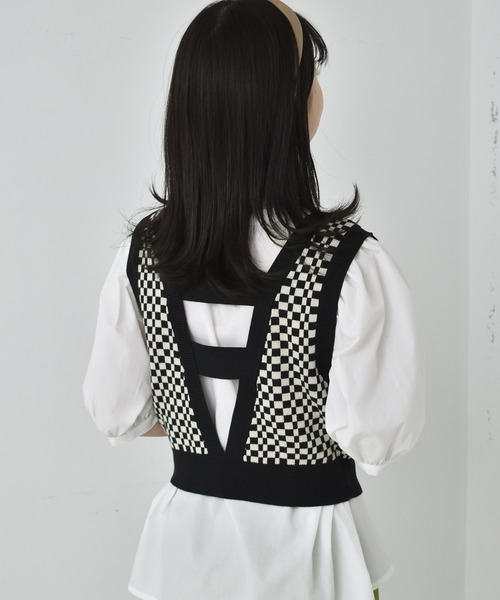RETRO GIRL(レトロガール)の「アソート柄ニットビスチェ(ニット/セーター・レディース・グリーン系その他/イエロー系その他/ブラック/ホワイト系その他・FREE)」の11枚目の写真