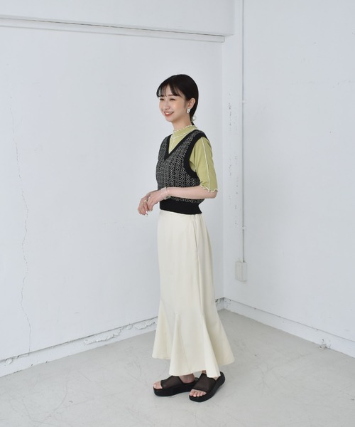 RETRO GIRL(レトロガール)の「アソート柄ニットビスチェ(ニット/セーター・レディース・グリーン系その他/イエロー系その他/ブラック/ホワイト系その他・FREE)」の13枚目の写真