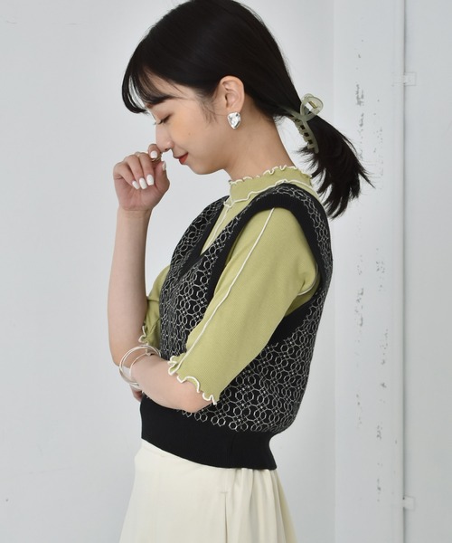 RETRO GIRL(レトロガール)の「アソート柄ニットビスチェ(ニット/セーター・レディース・グリーン系その他/イエロー系その他/ブラック/ホワイト系その他・FREE)」の17枚目の写真
