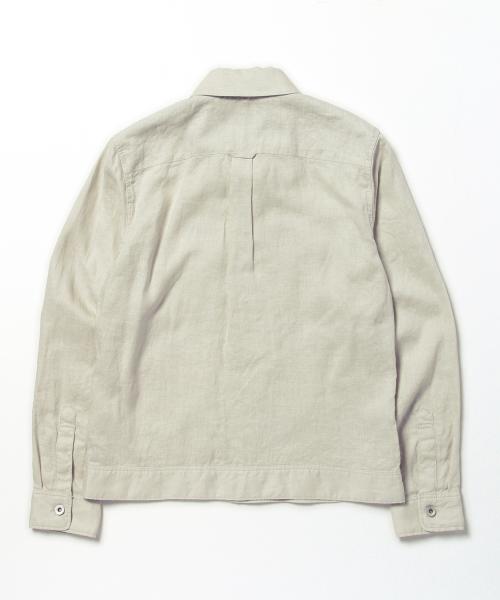 新品 1.5万★ 春夏 ビームス　フレンチリネン Gジャケット　M　オイスターグレー　ジージャン メンズ BEAMS 新品新品 1.5万☆ 春夏 ビームス フレンチリネン Gジャケット L 紺