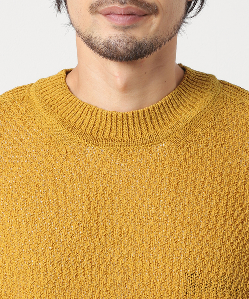 JOURNAL STANDARD J.S HOMESTEAD（ジャーナルスタンダードホームステッド）の「【J.S Homestead】リネン ミックス ストール ニット ベスト（ベスト・メンズ・ライトホワイト/イエロー/ブラック系その他・FREE）」の8枚目の写真