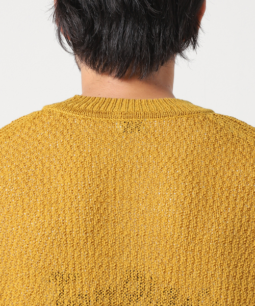 JOURNAL STANDARD J.S HOMESTEAD（ジャーナルスタンダードホームステッド）の「【J.S Homestead】リネン ミックス ストール ニット ベスト（ベスト・メンズ・ライトホワイト/イエロー/ブラック系その他・FREE）」の9枚目の写真