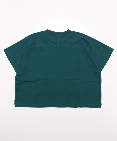 Samansa Mos2（サマンサ モスモス）の「ロゴプリントゆるTシャツ（Tシャツ/カットソー・レディース・キナリ/レッド/グリーン/ネイビー/ブルー/ベージュ・ﾌﾘ-）」の17枚目の写真